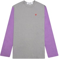 Comme des Garçons PLAY Bi-Colour T-Shirt 'Grey/Purple' (WMNS) Comme des Garçons PLAY Bi-Colour T-Shirt 'Grey/Purple' (WMNS)