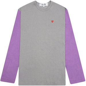 꼼데가르송 플레이 여성 그레이/퍼플 바이컬러 티셔츠 AZ-T315-051-3 Buy 꼼데가르송 플레이 여성 그레이/퍼플 바이컬러 티셔츠 AZ-T315-051-3
