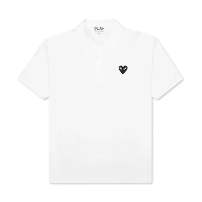 CDG Play Black Emblem Polo 'White'