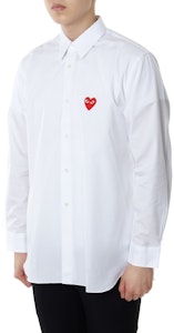 川久保玲 PLAY 紅色標誌鈕扣襯衫「白色」 Shop 川久保玲 PLAY 紅色標誌鈕扣襯衫「白色」
