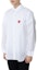 Shop Comme des Garçons Play Red Emblem Button Up Shirt 'White'