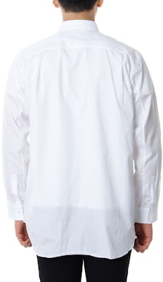 Comme des Garçons Play Red Emblem Button Up Shirt 'White' Purchase Comme des Garçons Play Red Emblem Button Up Shirt 'White'