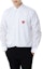 Details for Comme des Garçons Play Red Emblem Button Up Shirt 'White'