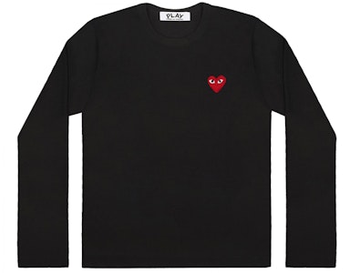 Camiseta Larga Negra Comme des Garçons Play Emblema Rojo (Mujer) AZ-T117-051-1 Buy Camiseta Larga Negra Comme des Garçons Play Emblema Rojo (Mujer) AZ-T117-051-1