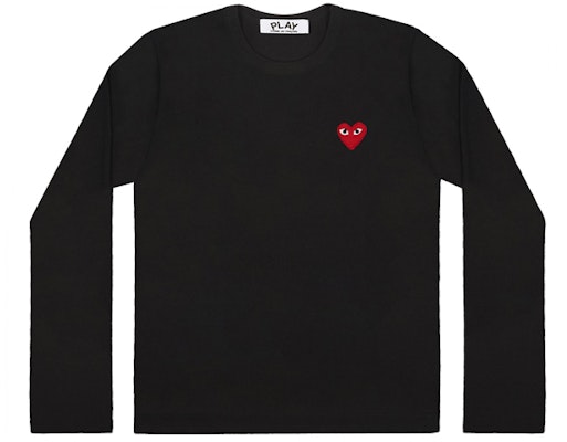Comme des Garçons Play Red Emblem L/S T-shirt 'Black' (WMNS) Buy Comme des Garçons Play Red Emblem L/S T-shirt 'Black' (WMNS)