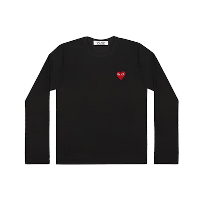 CDG Play Red Emblem L/S T-shirt 'Black' (W)