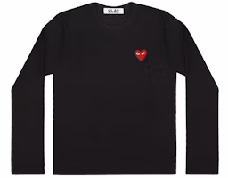 Comme des Garçons PLAY Red Emblem L/S T-shirt 'Black' Comme des Garçons PLAY Red Emblem L/S T-shirt 'Black'