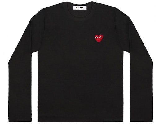 Comme des Garçons PLAY Red Emblem L/S T-shirt 'Black' Buy Comme des Garçons PLAY Red Emblem L/S T-shirt 'Black'