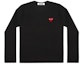 Buy Comme des Garçons PLAY Red Emblem L/S T-shirt 'Black'