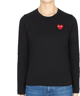 Comme des Garçons Play Red Emblem L/S T-shirt 'Black' (WMNS) Order Comme des Garçons Play Red Emblem L/S T-shirt 'Black' (WMNS)