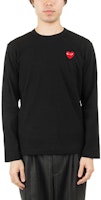 川久保玲 PLAY 紅色標誌長袖T恤 '黑色' Order 川久保玲 PLAY 紅色標誌長袖T恤 '黑色'