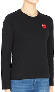 Camiseta Larga Negra Comme des Garçons Play Emblema Rojo (Mujer) AZ-T117-051-1 Purchase Camiseta Larga Negra Comme des Garçons Play Emblema Rojo (Mujer) AZ-T117-051-1