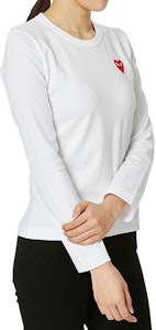 Camiseta Larga Blanca Mujer Comme des Garçons Play Emblema Rojo. AZ-T117-051-2 Purchase Camiseta Larga Blanca Mujer Comme des Garçons Play Emblema Rojo. AZ-T117-051-2