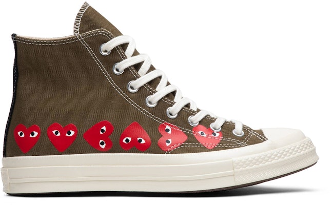 Comme des Garçons Play x Converse Chuck 70 Hi Top 'Multi Heart' Lelaki 162973C Buy Comme des Garçons Play x Converse Chuck 70 Hi Top 'Multi Heart' Lelaki 162973C