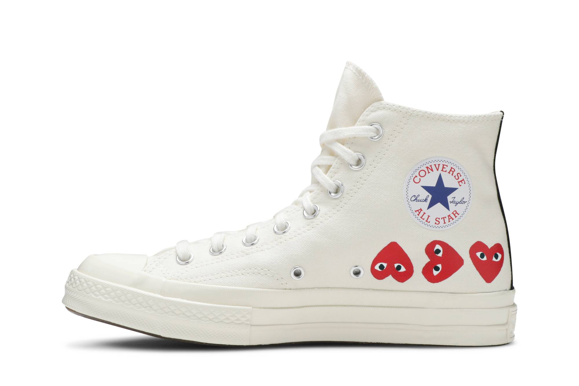 Lookbook コム・デ・ギャルソン・プレイ x コンバース チャック70 ハイトップ『マルチハート』 162972C