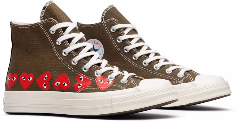 Comme des Garçons Play x Converse Chuck 70 Hi Top 'Multi Heart' Lelaki 162973C Cheap Comme des Garçons Play x Converse Chuck 70 Hi Top 'Multi Heart' Lelaki 162973C