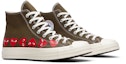 Cheap Comme des Garçons Play x Converse Chuck 70 Hi Top 'Multi Heart' Lelaki 162973C