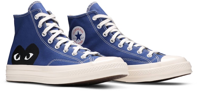 꼼 데 가르송 PLAY x 컨버스 척 70 하이 '블루 쿼츠' 171846C Cheap 꼼 데 가르송 PLAY x 컨버스 척 70 하이 '블루 쿼츠' 171846C