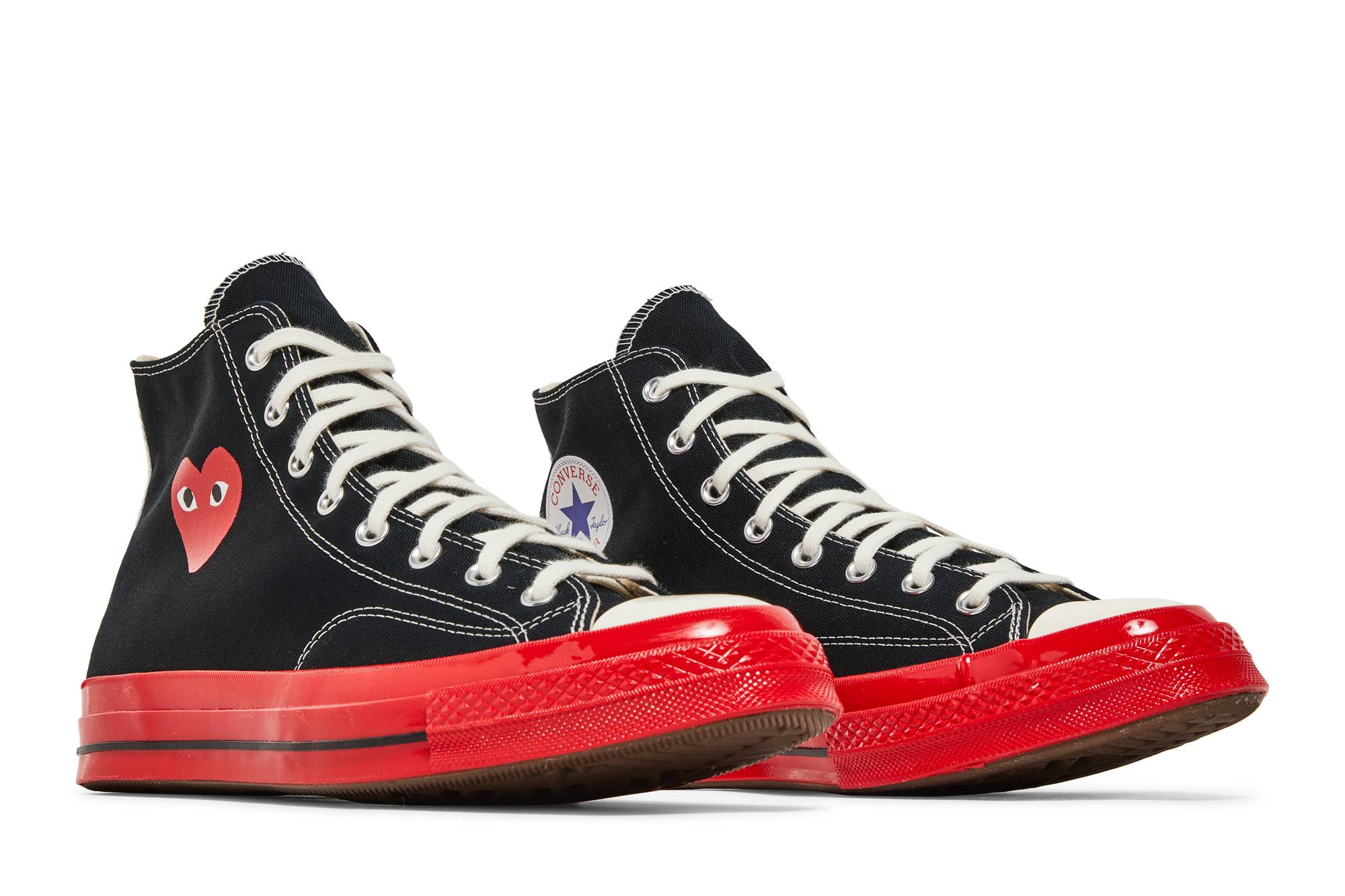 Cheap Comme des Garçons PLAY x Converse Chuck 70 High 'Hitam Merah' A01793C