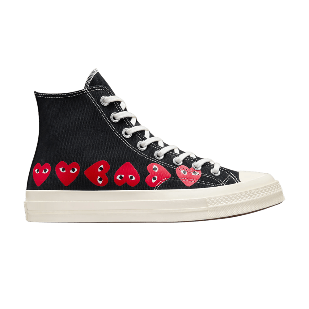 Comme des Garçons PLAY x Converse Chuck 70 High 'Multi Heart - Black' 162971C