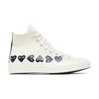 CDG PLAY Converse Chuck 70 High 'Multi Heart - Milk Black'