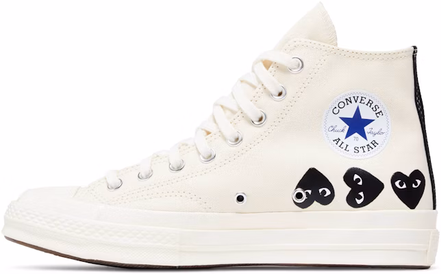 Comme des Garçons PLAY x Converse Chuck 70 High 'Multi Heart - Milk Black' A08148C Lookbook Comme des Garçons PLAY x Converse Chuck 70 High 'Multi Heart - Milk Black' A08148C