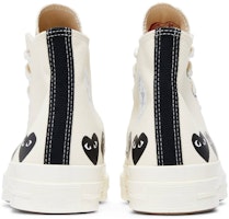Converse Chuck 70 High 'Multi Heart - Milk Black' Comme des Garçons PLAY A08148C Details for Converse Chuck 70 High 'Multi Heart - Milk Black' Comme des Garçons PLAY A08148C