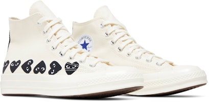 Converse Chuck 70 High 'Multi Heart - Milk Black' Comme des Garçons PLAY A08148C Cheap Converse Chuck 70 High 'Multi Heart - Milk Black' Comme des Garçons PLAY A08148C