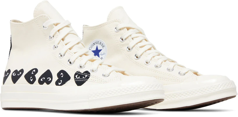 Comme des Garçons PLAY x Converse Chuck 70 High ''Multi Heart - Noir Lait'' A08148C 1