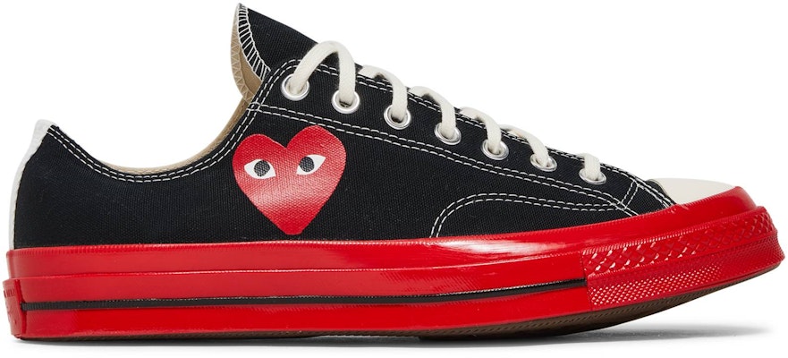 Comme des Garçons PLAY x Converse Chuck 70 Low 'Black Red' A01795C Buy Comme des Garçons PLAY x Converse Chuck 70 Low 'Black Red' A01795C
