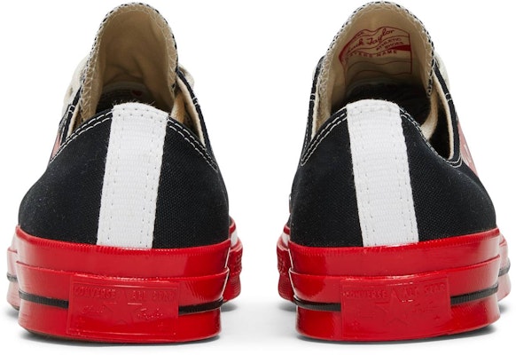 Comme des Garçons PLAY x Converse Chuck 70 Low 'Black Red' A01795C Details for Comme des Garçons PLAY x Converse Chuck 70 Low 'Black Red' A01795C