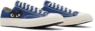 Cheap Comme des Garçons PLAY x Converse Chuck 70 Low 'Blue Quartz' Biru 171848C