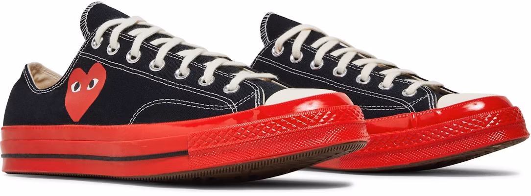 Comme des Garçons PLAY x Converse Chuck 70 Low 'Black Red' A01795C Cheap Comme des Garçons PLAY x Converse Chuck 70 Low 'Black Red' A01795C