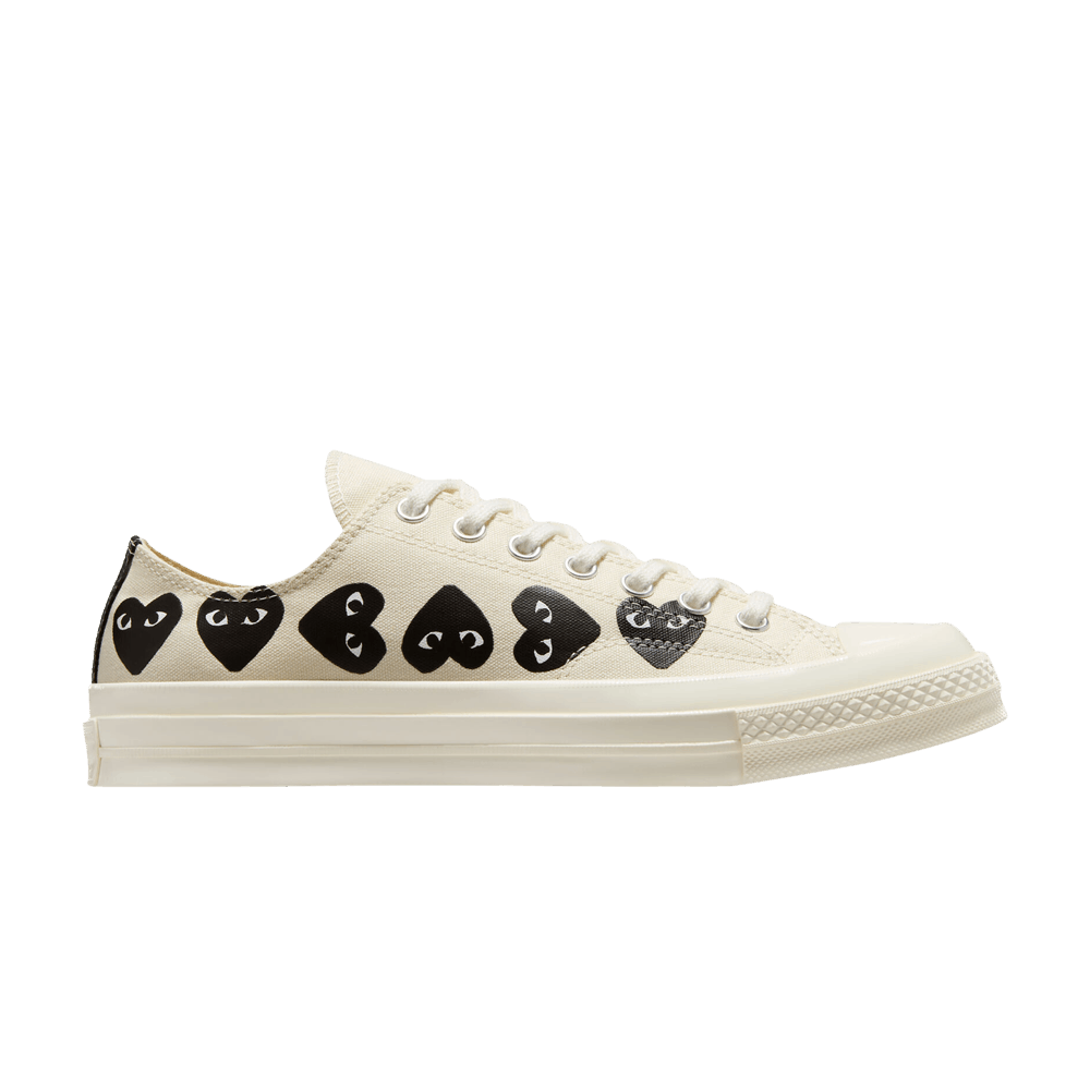 Comme des Garçons PLAY x Converse Chuck 70 Low 'Multi Heart - Milk Black' A08150C
