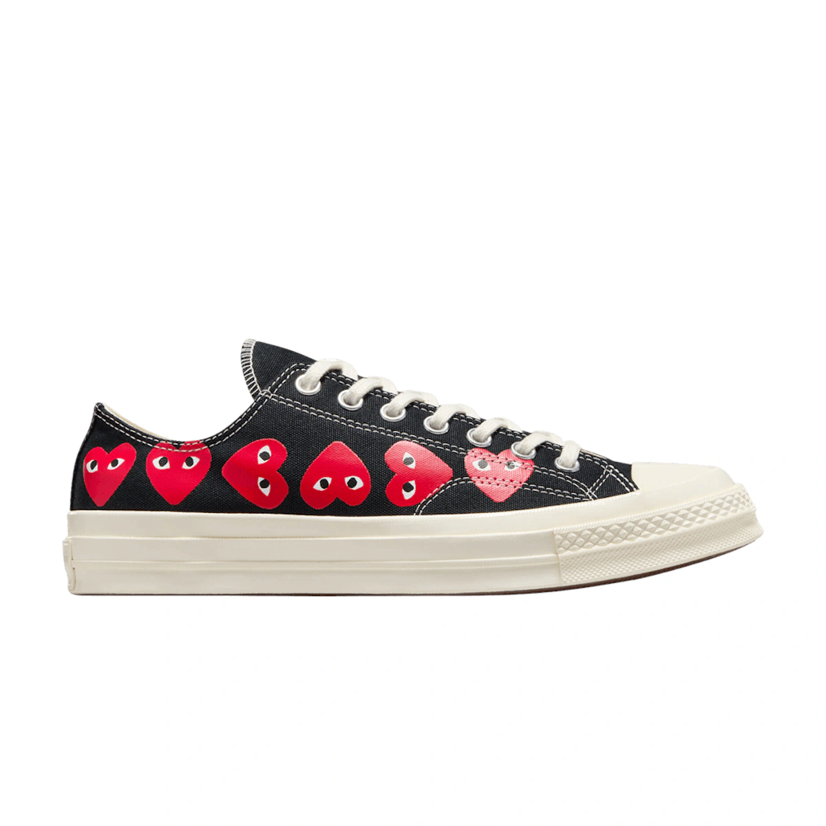 Comme des Garçons PLAY x Converse Chuck 70 Low 'Multi Heart - Black'