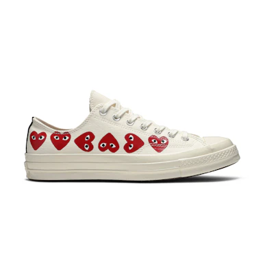 CDG Play Converse Chuck 70 Low Top 'Multi Heart'