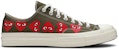Comme des Garçons PLAY x Converse Chuck 70 Low Top 'Multi Heart' Lelaki. 162976C