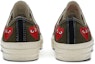 Details for Comme des Garçons PLAY x Converse Chuck 70 Low Top 'Multi Heart' Lelaki. 162976C