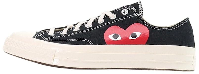 Comme des Garçons PLAY x Converse Chuck Taylor All-Star '70 Low 'Hitam' Cetak Penuh 150206C-AOPB Buy Comme des Garçons PLAY x Converse Chuck Taylor All-Star '70 Low 'Hitam' Cetak Penuh 150206C-AOPB