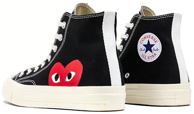 Comme des Garçons PLAY x Converse Chuck Taylor All-Star '70 High All-Over Print 'Black' 168982C Shop Comme des Garçons PLAY x Converse Chuck Taylor All-Star '70 High All-Over Print 'Black' 168982C