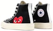 Shop Comme des Garçons PLAY x Converse Chuck Taylor All-Star '70 High All-Over Print 'Black' 168982C