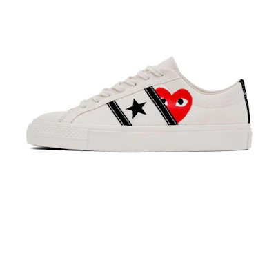 CDG PLAY Converse One Star Academy Pro 'Milk Black'