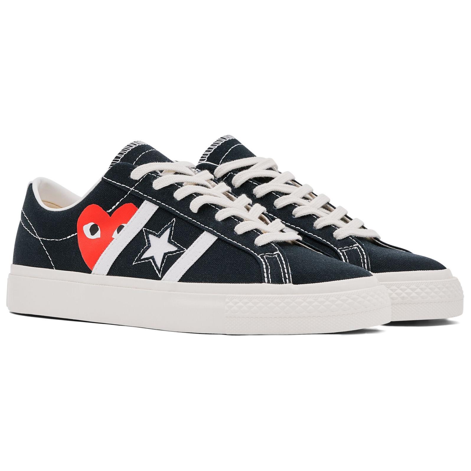 Lookbook Comme des Garçons PLAY x Converse One Star Academy Pro 'Hitam Egret' A09870C