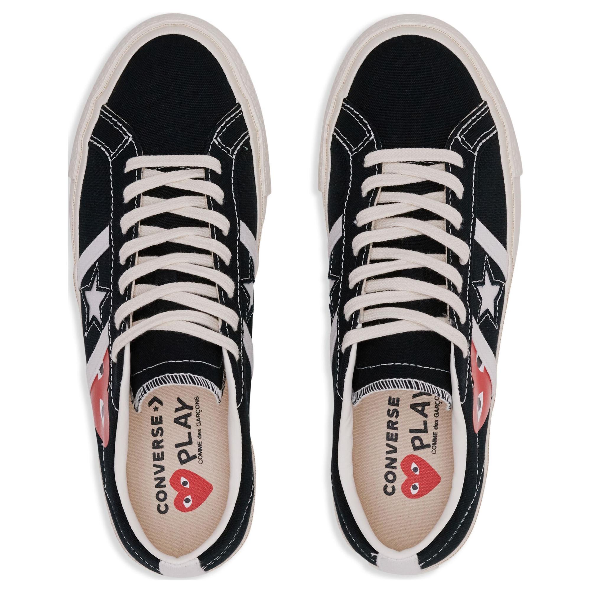 Shop Comme des Garçons PLAY x Converse One Star Academy Pro 'Hitam Egret' A09870C