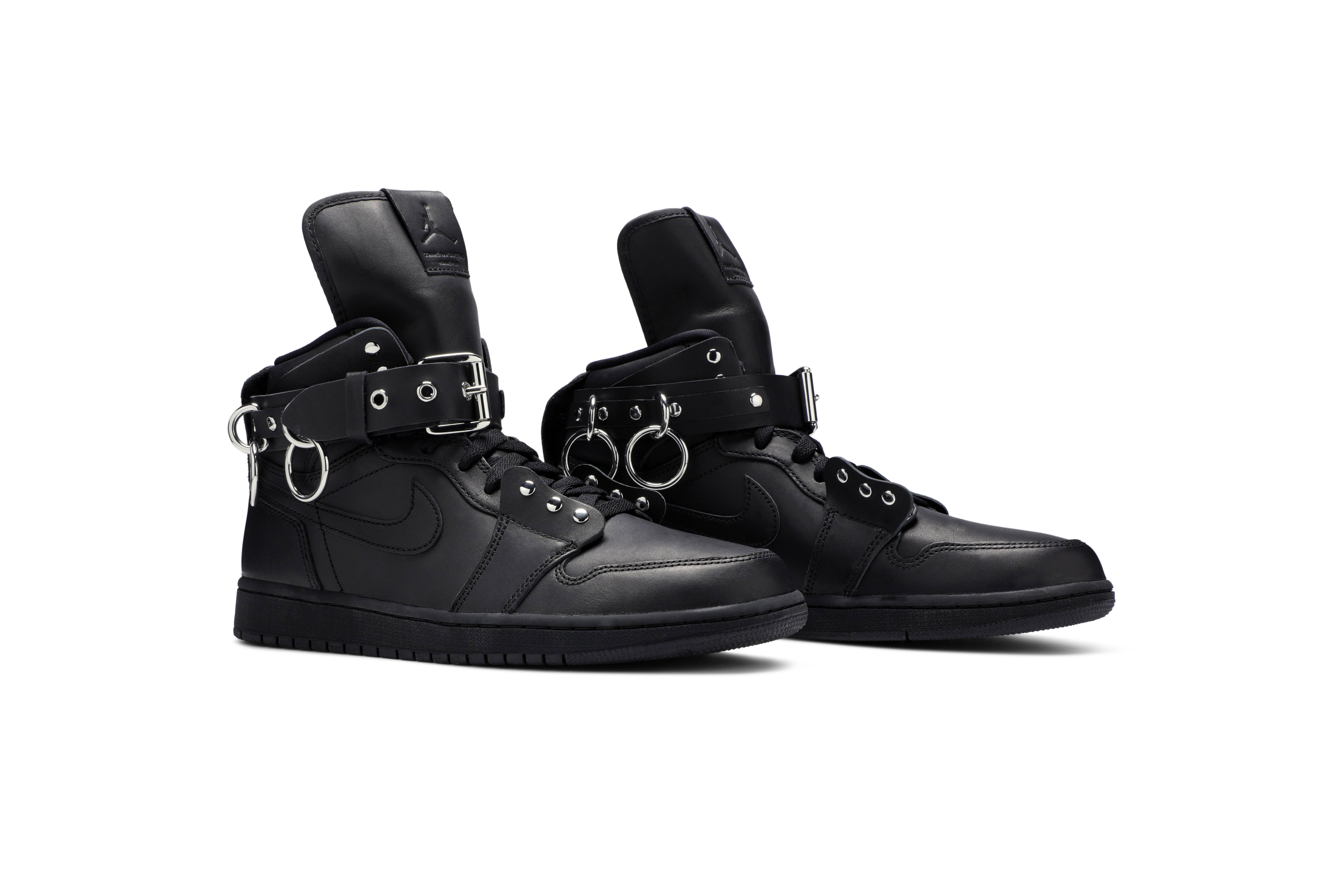 Cheap 川久保玲 x Air Jordan 1 复刻扣带高帮'黑色' CN5738-001