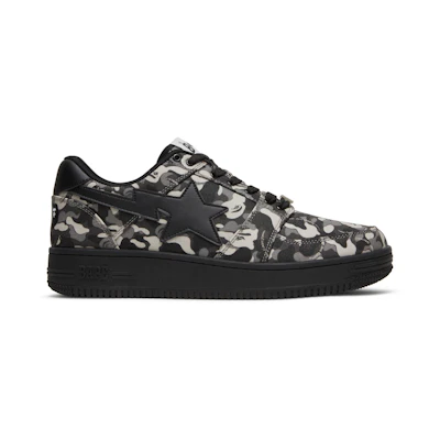 CDG BAPE Bapesta Low 'Black Camo'