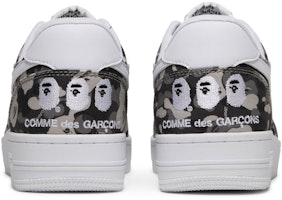 コムデギャルソン x BAPE ベイプスタ ロー "白カモ" BPCDG191-WHT Details for コムデギャルソン x BAPE ベイプスタ ロー "白カモ" BPCDG191-WHT