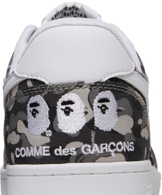 コムデギャルソン x BAPE ベイプスタ ロー "白カモ" BPCDG191-WHT Sizing コムデギャルソン x BAPE ベイプスタ ロー "白カモ" BPCDG191-WHT