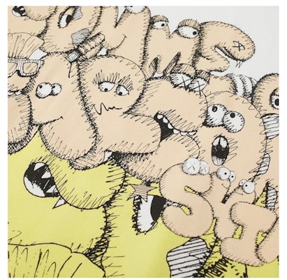 Comme des Garçons x KAWS Edition Logo T-Shirt 'White Yellow' Order Comme des Garçons x KAWS Edition Logo T-Shirt 'White Yellow'