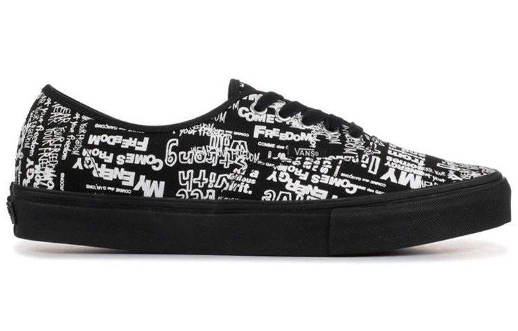 Order 꼼데가르송 x 반스 어센틱 LX '그래피티 - 블랙' VN0A33TASO7 VN0A33TASO7